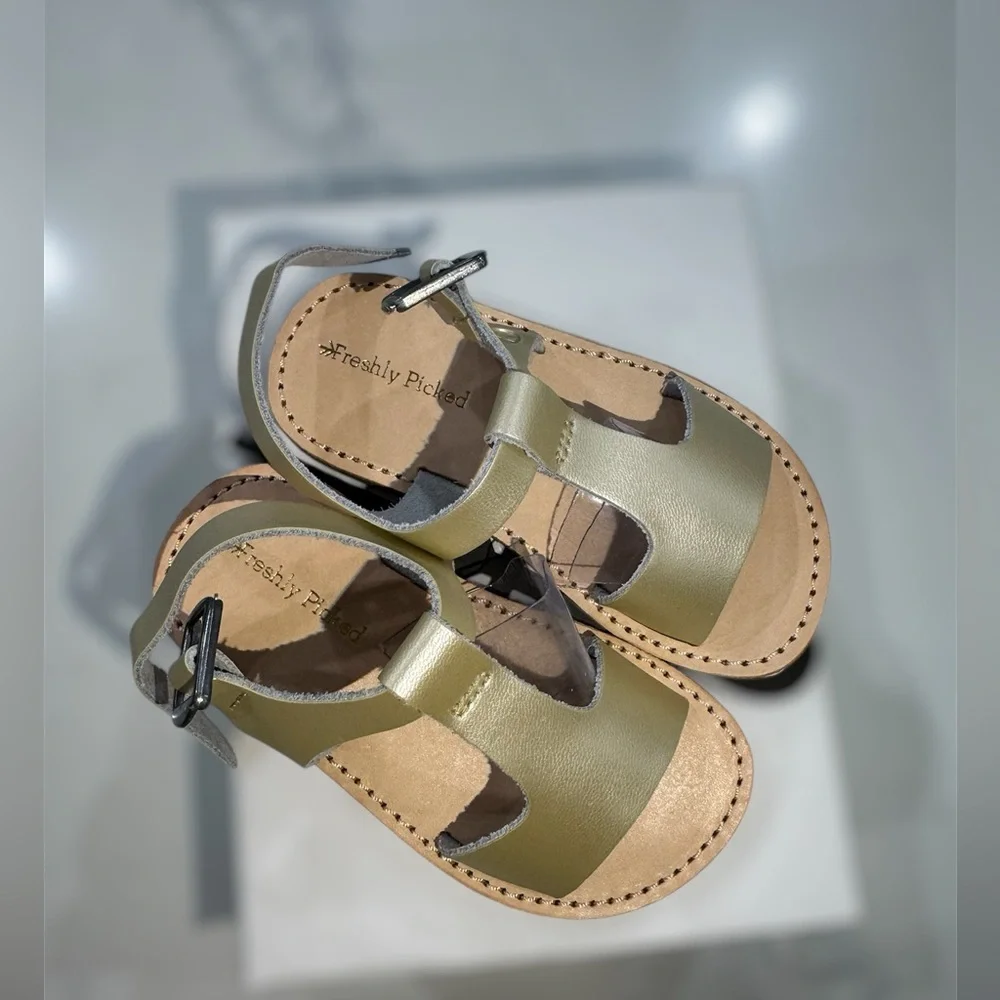Freshly Picked New in Box Toddler Girl Malibu Sandals Platinum Size 6